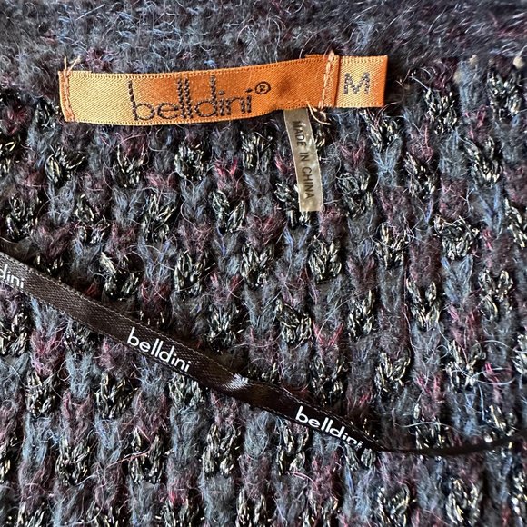 Belldini Women's Open Cardigan Jacket Black Long Sleeve Sweater w/Pockets Size M - Picture 8 of 9